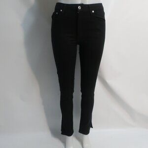 NWT Womens Derek Lam 10 Crosby Kyle Skinny Jeans in Coated Black Sz 26